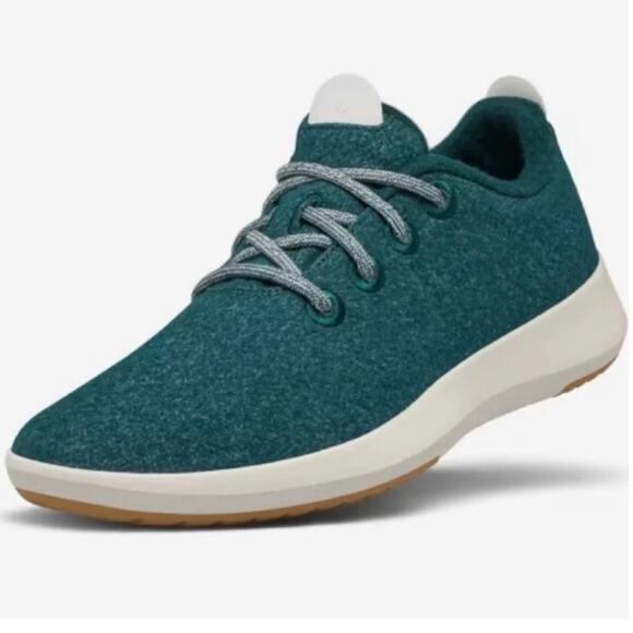 Allbirds Aurora Teal Green Mizzle Wool Runner Sneakers Women’s Size 10 - Picture 1 of 9